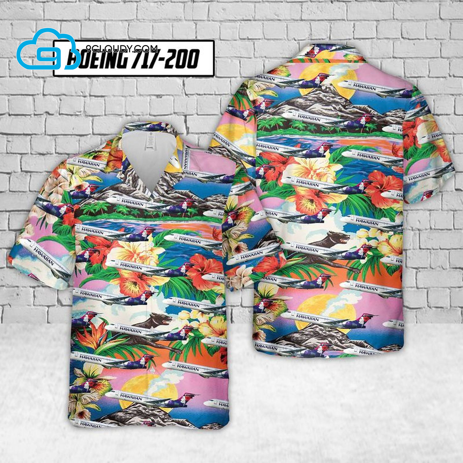 Tropical Airlines Boeing 717-200 Hawaiian Shirt Tropical Airlines Boeing 717-200 Hawaiian Shirt