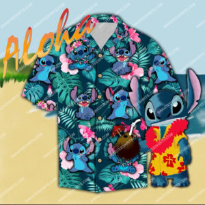 Tropical Aloha Stitch All Over Print Hawaiian Shirt