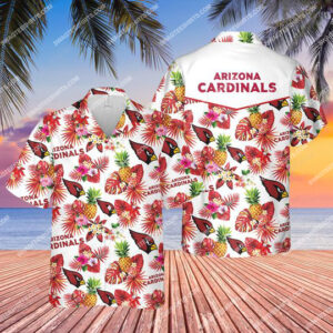 Tropical Arizona Cardinals Football All Over Print Hawaiian Shirt