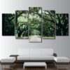 Tropical Banyan Tree - Nature 5 Panel Canvas Art Wall Decor