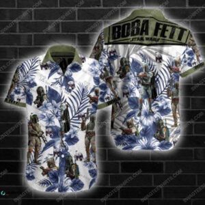 Tropical Boba Fett Star Wars Movie Summer Vacation Hawaiian Shirt