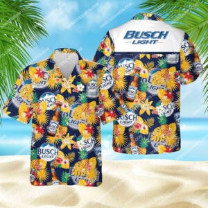Tropical Busch Light Beer All Over Print Hawaiian Shirt