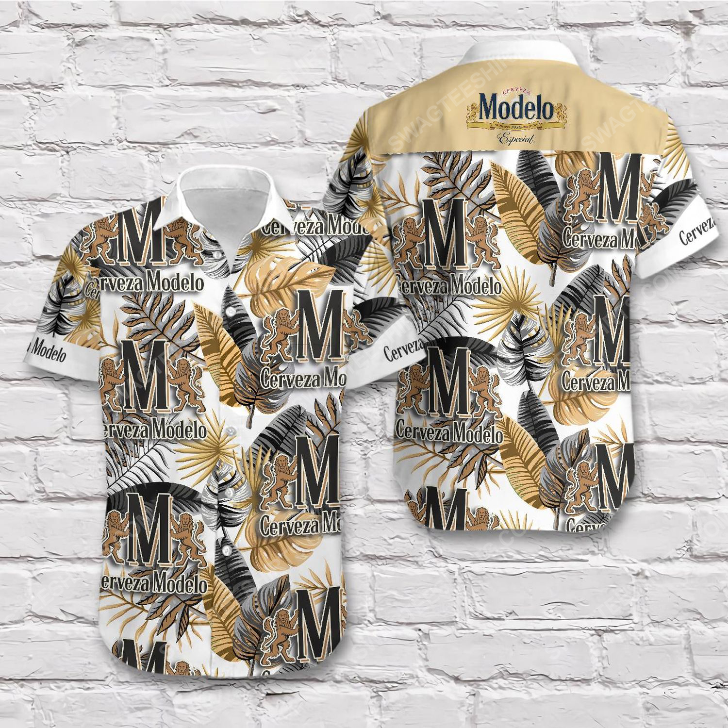 Tropical Cerveza Modelo Beer Short Sleeve Hawaiian Shirt Tropical Cerveza Modelo Beer Short Sleeve Hawaiian Shirt