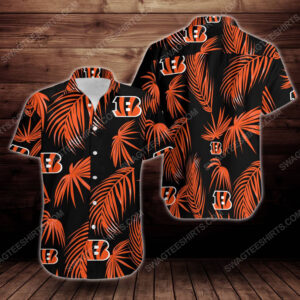 Tropical Cincinnati Bengals Short Sleeve Hawaiian Shirt
