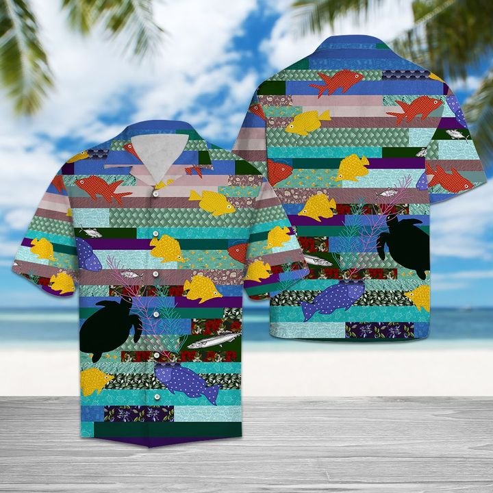 Tropical Fish Hawaiian Shirt Summer Button Up Tropical Fish Hawaiian Shirt Summer Button Up