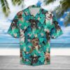Tropical Flower Summer American Pit Bull All Over Printed Hawaiian Shirt