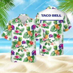Tropical Fruit And Flower Taco Bell All Over Print Hawaiian Shirt