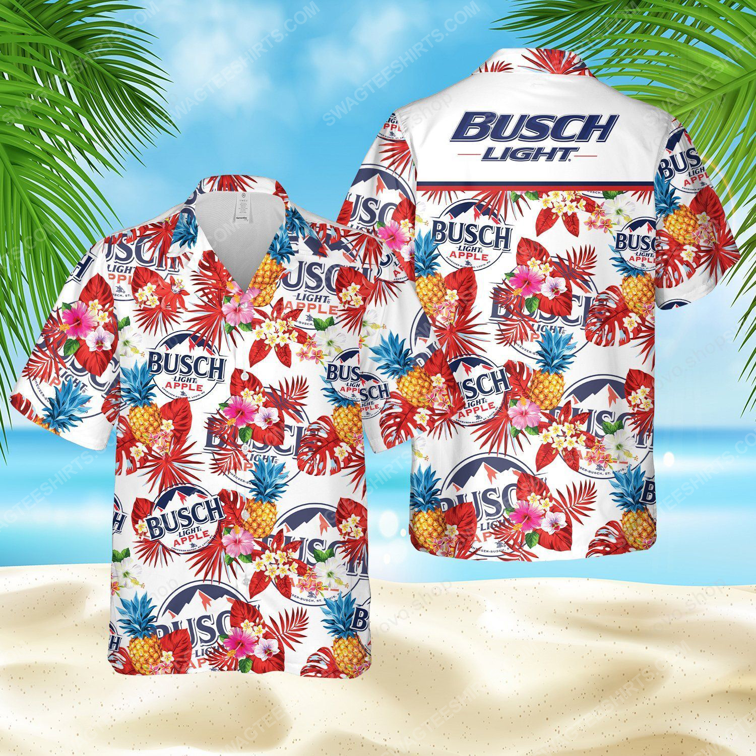 Tropical Fruit Busch Light Beer Full Printed Hawaiian Shirt Tropical Fruit Busch Light Beer Full Printed Hawaiian Shirt