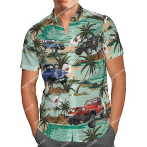 Tropical Island Jeep All Over Printed Hawaiian Shirt