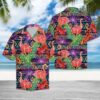Tropical Leaves Flamingo Hawaiian Shirt Summer Button Up