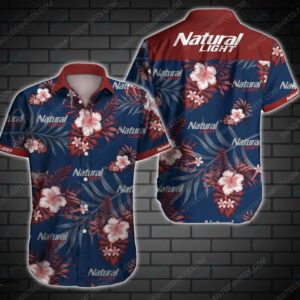Tropical Natural Light Beer Summer Vacation Hawaiian Shirt