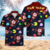 Tropical Pacman Game Movie Summer Vacation Hawaiian Shirt