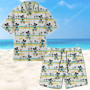 Tropical Palm Mickey Mouse Summer Vacation Hawaiian Shirt
