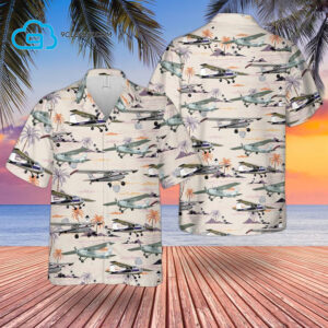 Tropical Palm Tree Cessna 150 Full Print Hawaiian Shirt