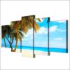 Tropical Paradise Beach 01 - Space 5 Panel Canvas Art Wall Decor