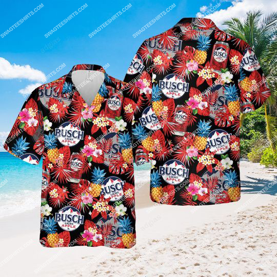 Tropical Pineapple And Busch Light Apple Beer All Over Print Hawaiian Shirt Tropical Pineapple And Busch Light Apple Beer All Over Print Hawaiian Shirt