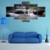 Tropical Rainforest With Waterfall - Nature 5 Panel Canvas Art Wall Decor