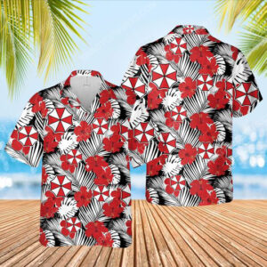 Tropical Resident Evil Umbrella Summer Vacation Hawaiian Shirt