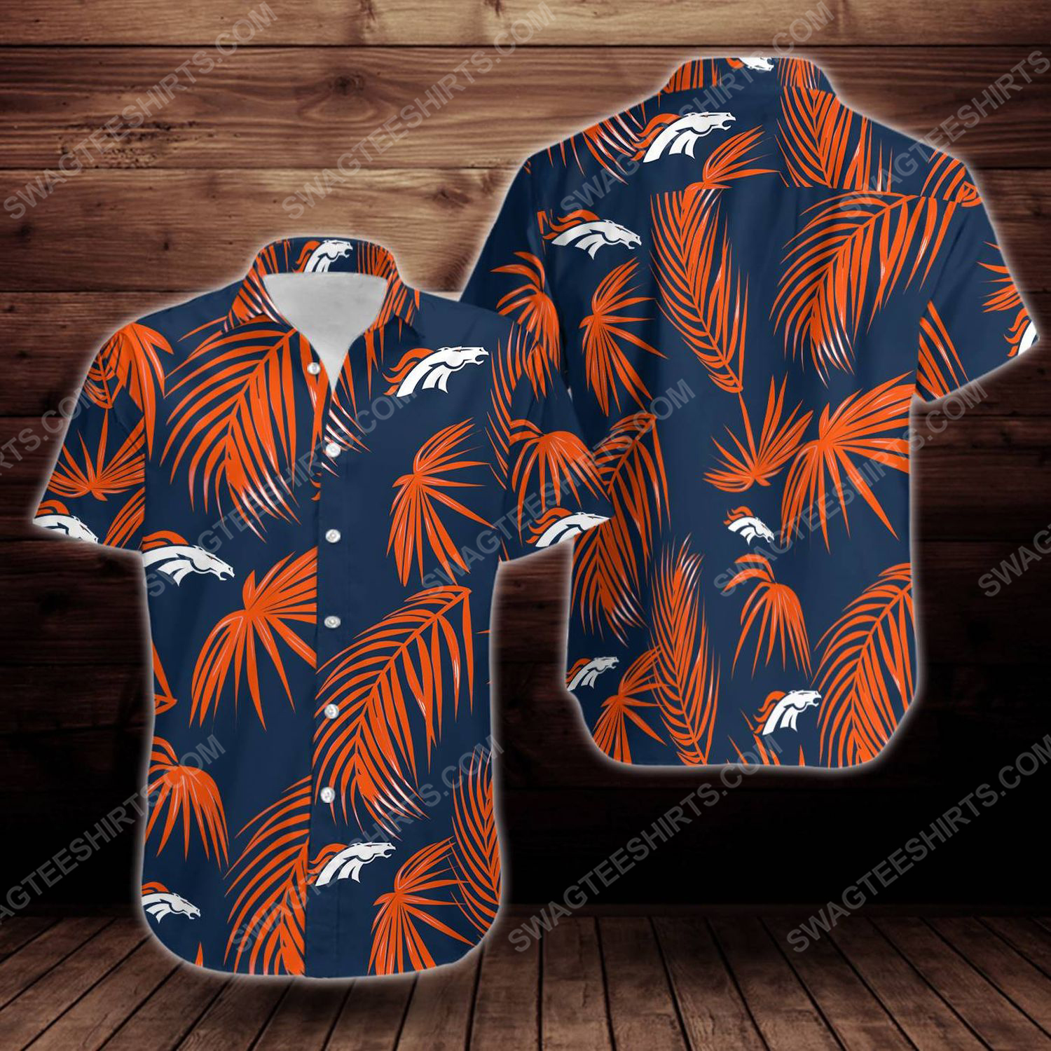 Tropical Summer Denver Broncos Short Sleeve Hawaiian Shirt Tropical Summer Denver Broncos Short Sleeve Hawaiian Shirt