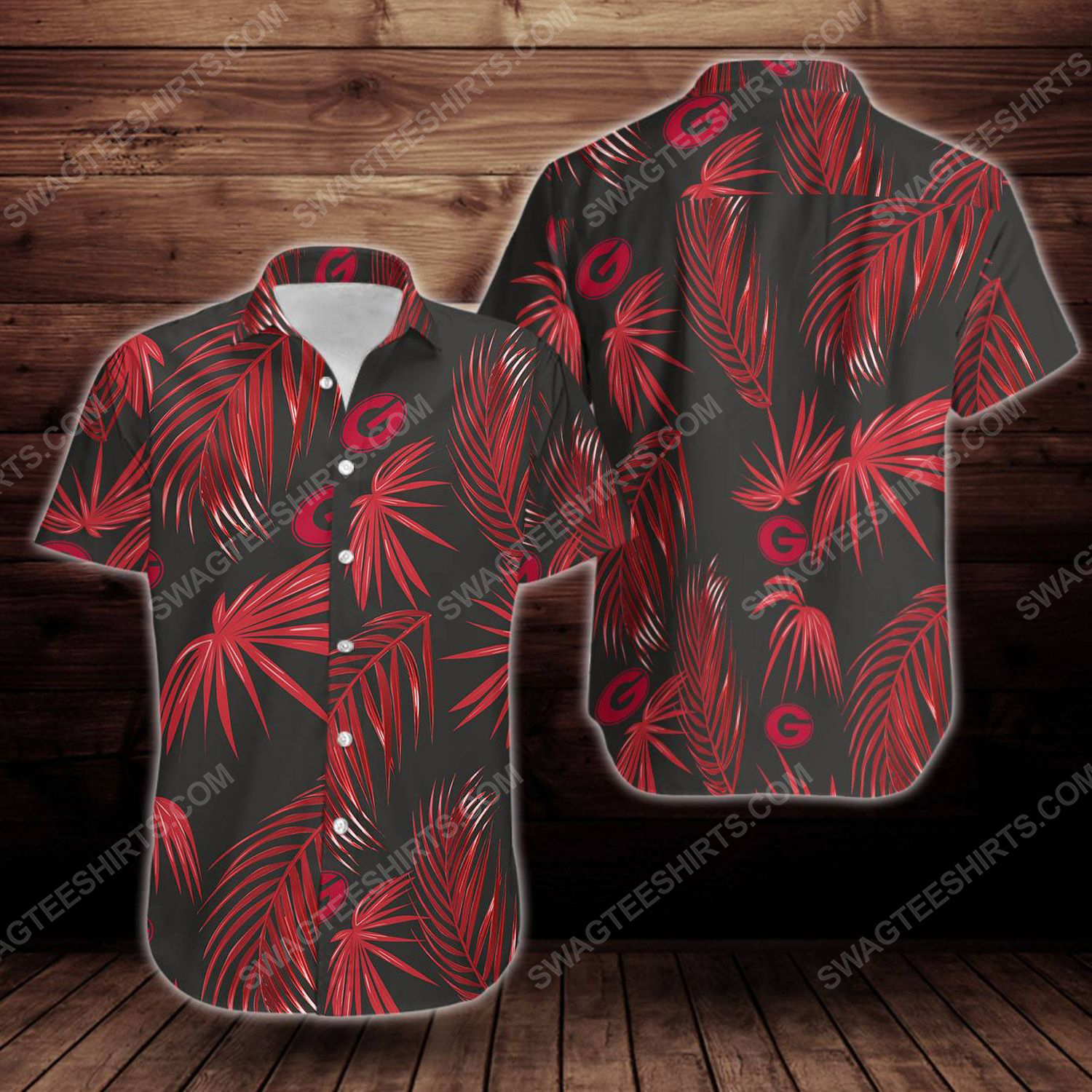Tropical Summer Georgia Bulldogs Short Sleeve Hawaiian Shirt Tropical Summer Georgia Bulldogs Short Sleeve Hawaiian Shirt
