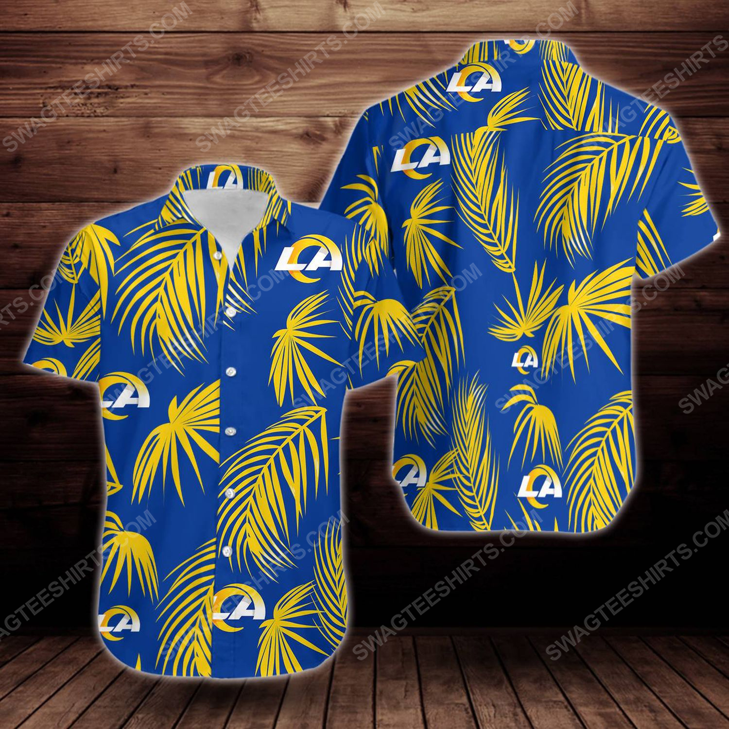 Tropical Summer Los Angeles Rams Short Sleeve Hawaiian Shirt Tropical Summer Los Angeles Rams Short Sleeve Hawaiian Shirt