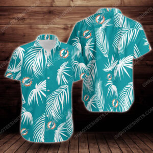 Tropical Summer Miami Dolphins Short Sleeve Hawaiian Shirt