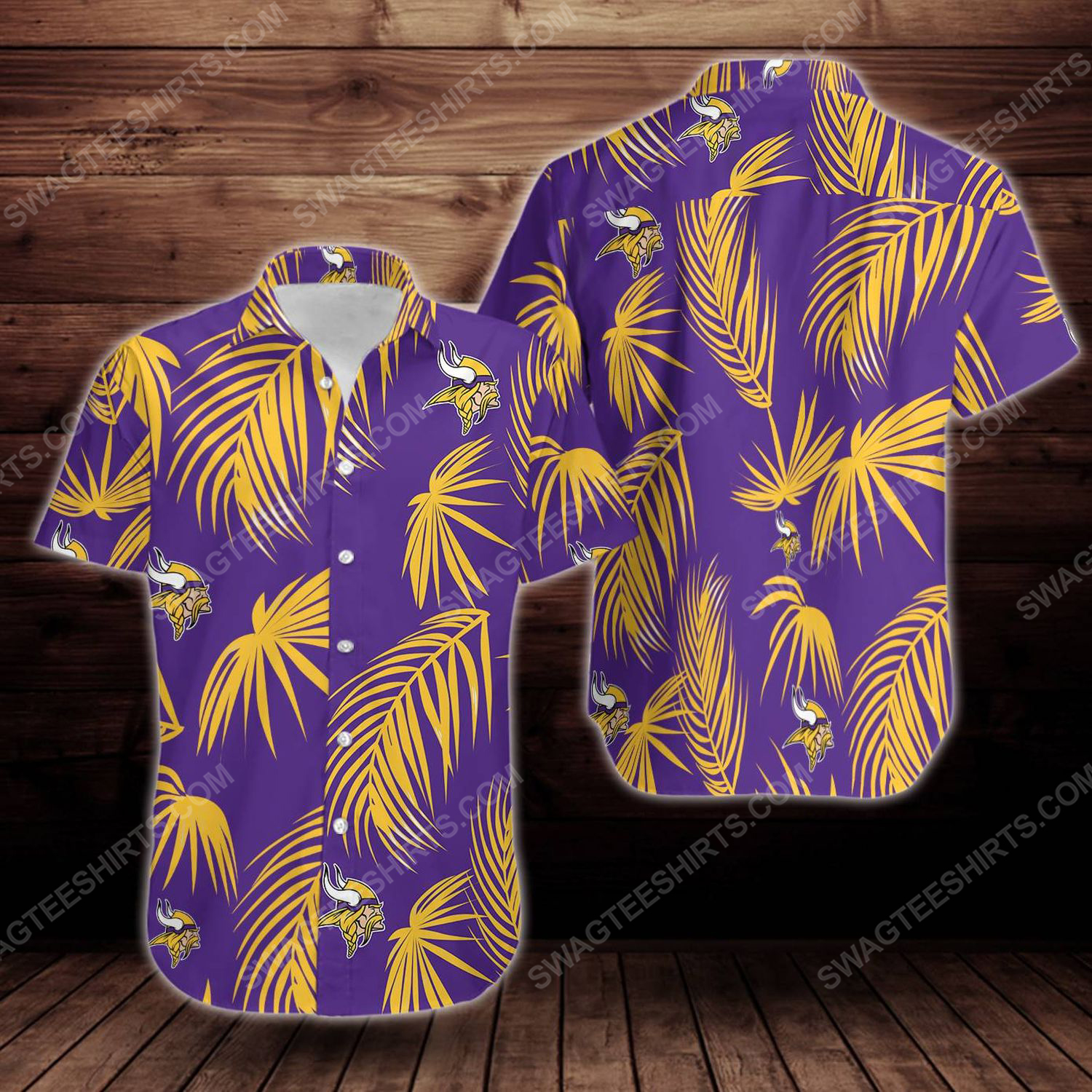 Tropical Summer Minnesota Vikings Short Sleeve Hawaiian Shirt Tropical Summer Minnesota Vikings Short Sleeve Hawaiian Shirt