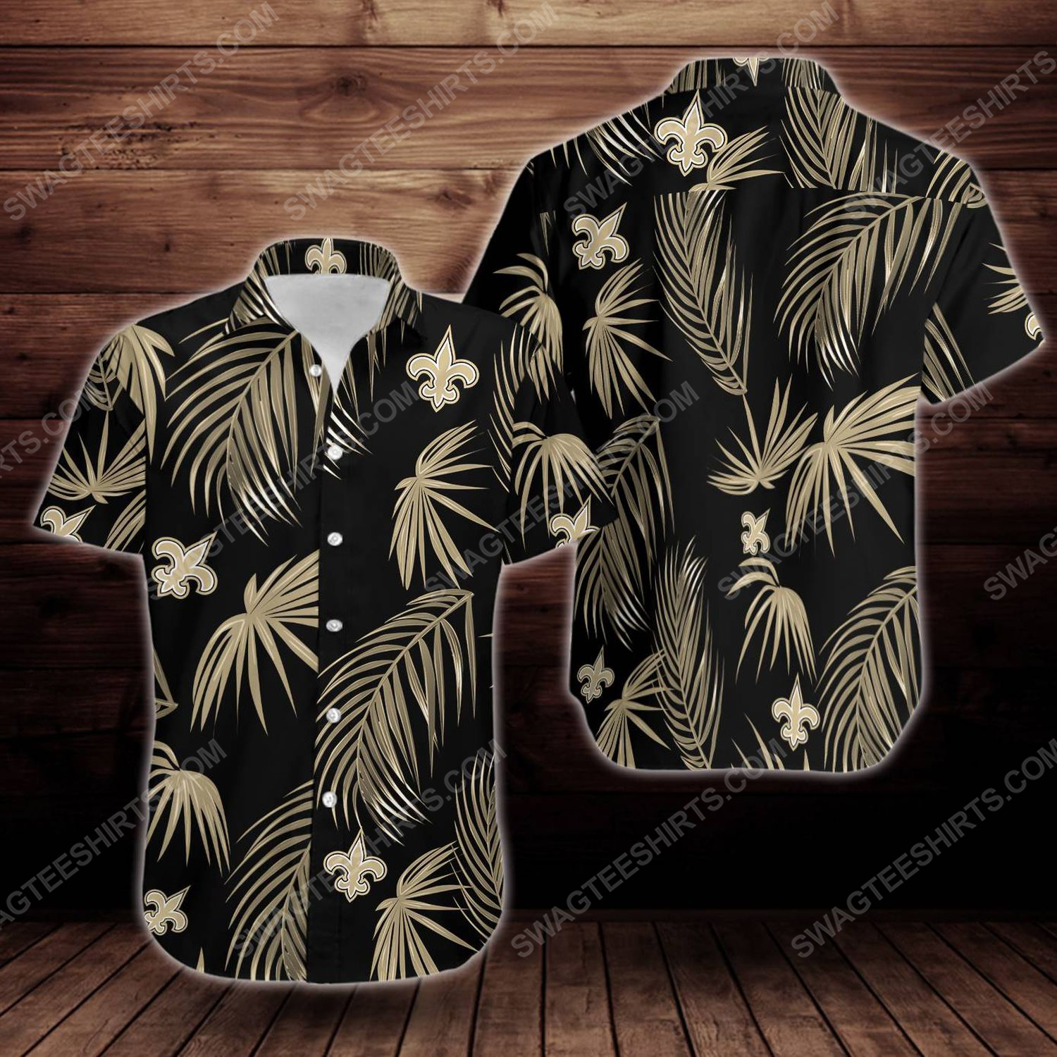 Tropical Summer New Orleans Saints Short Sleeve Hawaiian Shirt Tropical Summer New Orleans Saints Short Sleeve Hawaiian Shirt