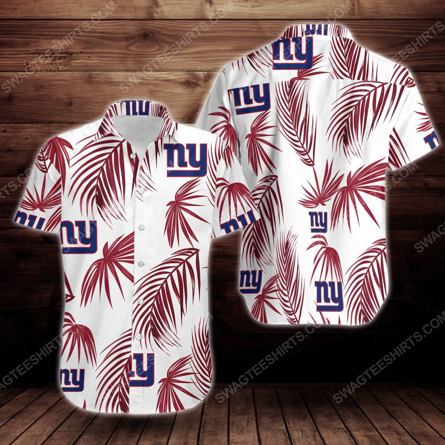 Tropical Summer New York Giants Short Sleeve Hawaiian Shirt Tropical Summer New York Giants Short Sleeve Hawaiian Shirt