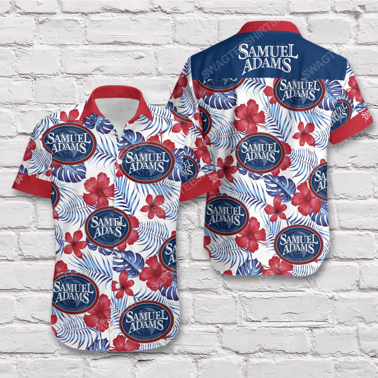 Tropical Summer Samuel Adams Beer Short Sleeve Hawaiian Shirt Tropical Summer Samuel Adams Beer Short Sleeve Hawaiian Shirt