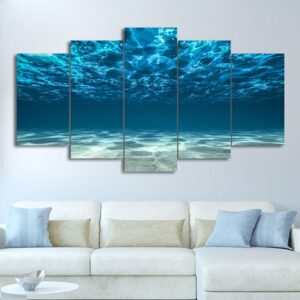 Tropical sea Bed - Space 5 Panel Canvas Art Wall Decor
