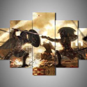Troy 2 - Movie 5 Panel Canvas Art Wall Decor