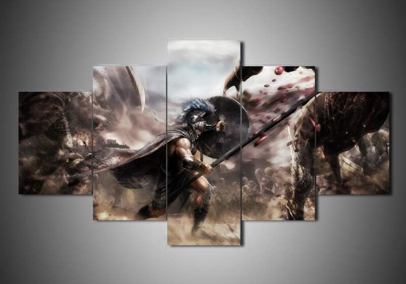 Troy - Movie 5 Panel Canvas Art Wall Decor Troy - Movie 5 Panel Canvas Art Wall Decor