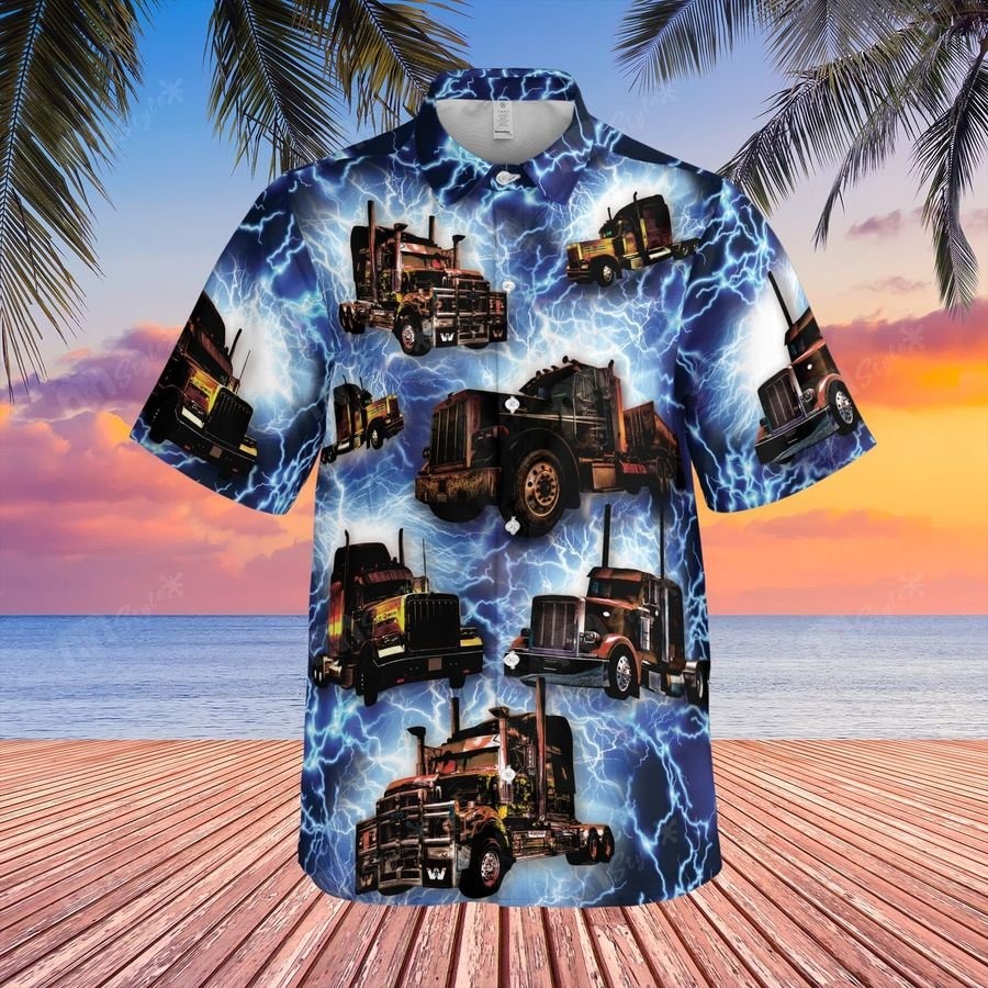 Truck Driver Lightning Hawaii Shirt Truck Driver Lightning Hawaii Shirt