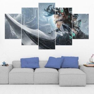 Tryndamere - League Of Legends - Gaming 5 Panel Canvas Art Wall Decor
