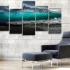 Tsunami Waves - Nature 5 Panel Canvas Art Wall Decor