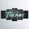 Tulane Logo - Sport 5 Panel Canvas Art Wall Decor