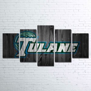 Tulane Logo - Sport 5 Panel Canvas Art Wall Decor