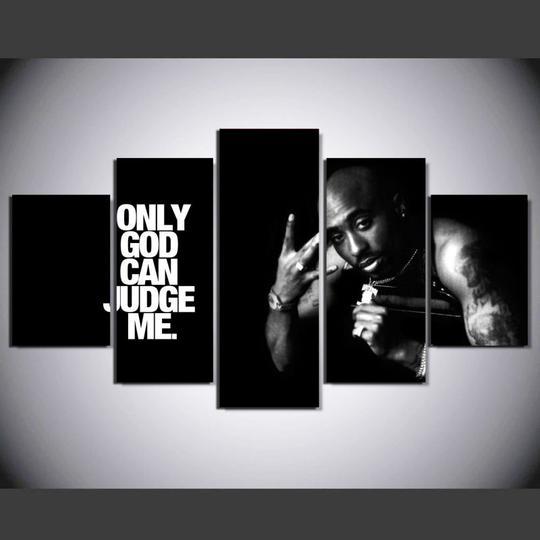 Tupac - Famous Person 5 Panel Canvas Art Wall Decor Tupac - Famous Person 5 Panel Canvas Art Wall Decor