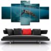 Turtle 3 - Animal 5 Panel Canvas Art Wall Decor