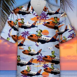 Turtle Driving Plane Hawaiian Shirt