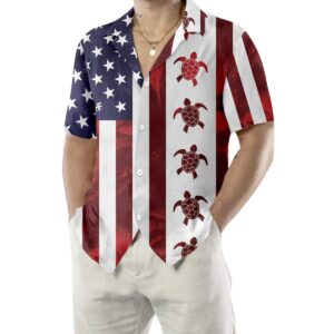 Turtle Flag American Hawaiian Shirt
