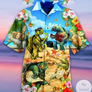 Turtle Loves Music Everyday Hawaiian Shirt