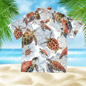 Turtle Mandala Summer Vacation All Over Print Hawaiian Shirt