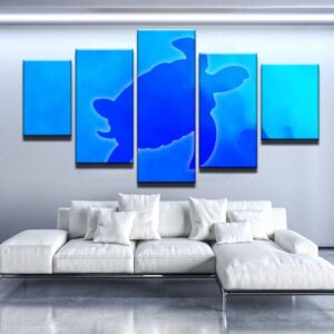Turtle Under The Sea - Animal 5 Panel Canvas Art Wall Decor