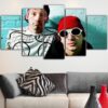 Twenty One Pilots 3 Celebrity - 5 Panel Canvas Art Wall Decor