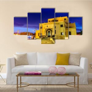 Typical Buildings In Algeria - Nature 5 Panel Canvas Art Wall Decor