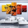 U.Naruto - Anime 5 Panel Canvas Art Wall Decor