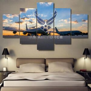 U.S. Air Force - Aircraft 5 Panel Canvas Art Wall Decor