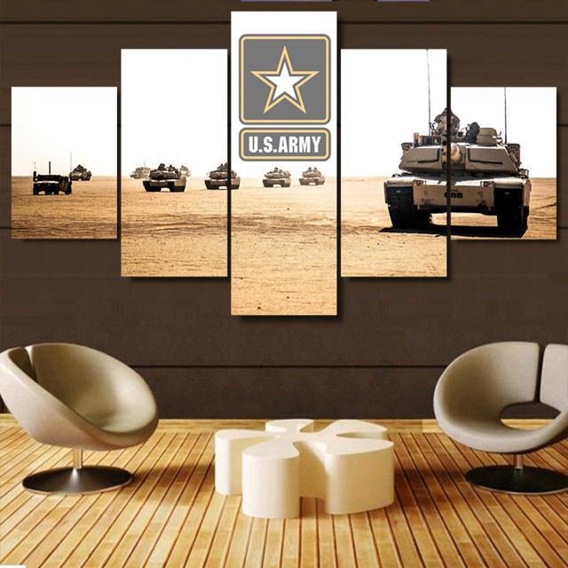 U.S. Army - Army 5 Panel Canvas Art Wall Decor U.S. Army - Army 5 Panel Canvas Art Wall Decor